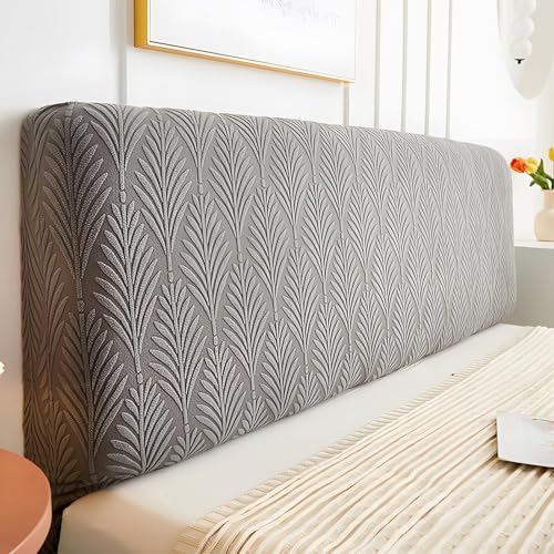 Stretch Headboard Cover for Queen & Cal King Bed - Dark Gray