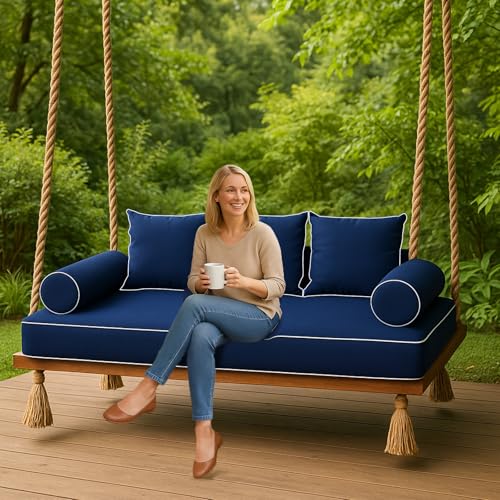 Outdoor Twin Daybed Mattress Cover Set - Water-Resistant Cushion Slipcovers