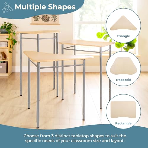 Adjustable Height Standing Desk for Kids and Adults - Birch Wood Tabletop
