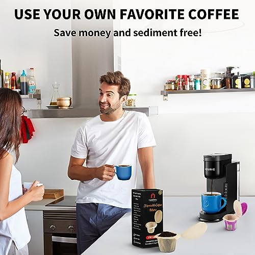 Unbleached Paper Coffee Filters for Reusable Pods with Lids - 100 Pack