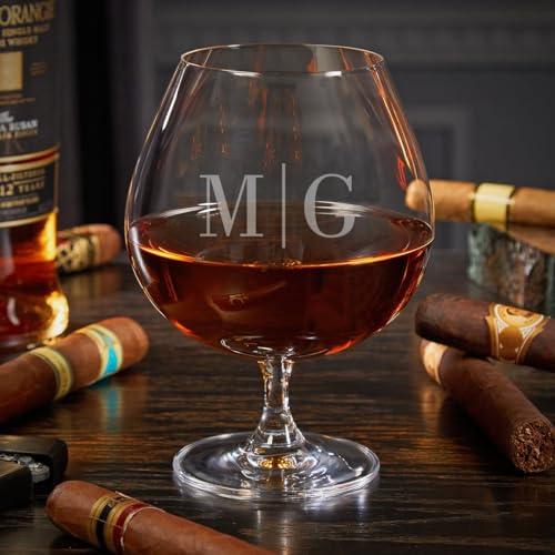 Personalized Brandy Glass Set of 1 - Signature Designs Custom Cognac Snifter