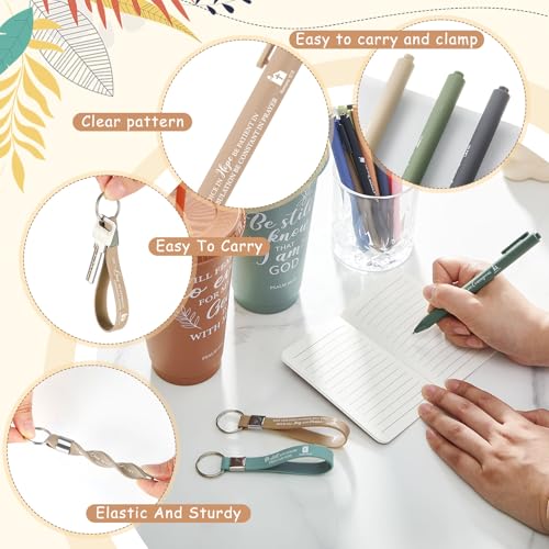 Light Morandi Christian Christmas Gift Set with Bible Verse Cups, Notebooks, Pens & Keychains - 48 Pack / Holiday Religious Gifts