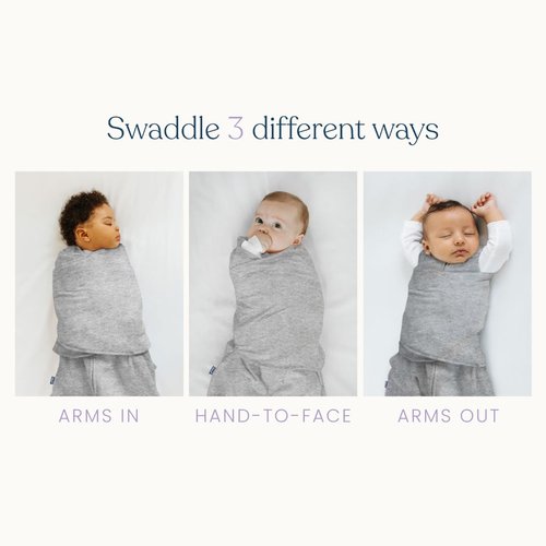 HALO Sleepsack Swaddle - 100% Cotton 3-Way Adjustable Wearable Blanket | Watercolor Rose Toss Blush, Newborn 0-3 Months