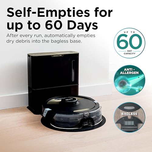 2-in-1 Robot Vacuum and Mop with Self-Empty Base and Sonic Mopping