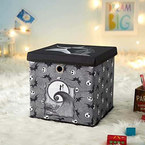 Collapsible Fabric Storage Cube with Lid, 10-Inch Decorative Organizer Bin