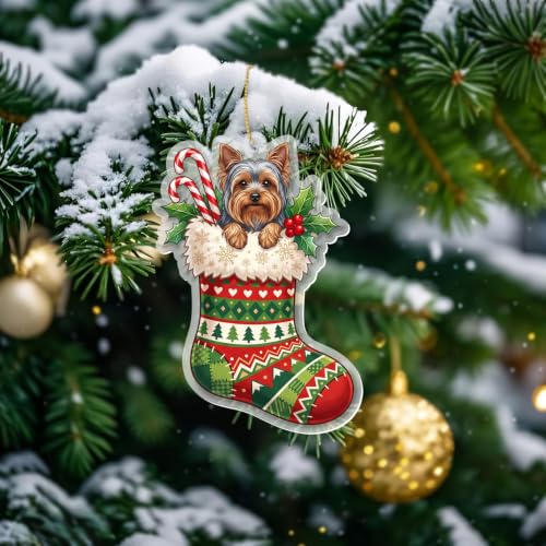 Yorkie Christmas Ornament - Holiday Tree Decoration for Dog Lovers