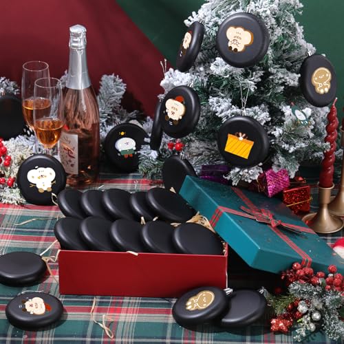 24-Pack 4 Inch Matte Black Christmas Ornaments - DIY Holiday Decor Balls