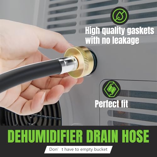 5FT Dehumidifier Drain Hose 3/4 Inch FHT with Leakproof Connector