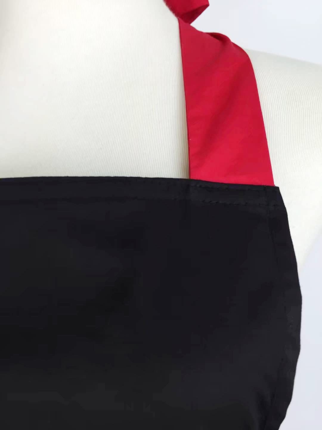 Floosum Black Lace Flirty Apron with Pocket, Fun Retro Sexy Cooking Pinup Aprons for Women Girls