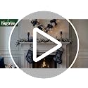 18in Christmas Ball Wreath with Lights – Silver Blue White, Pre‑assembled Front Door Decor