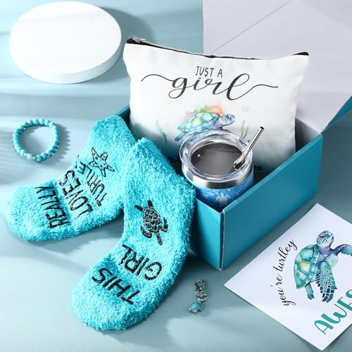 Tondiamo 7-Piece Sea Turtle Gift Set for Women - Ocean Themed Accessories & Decor