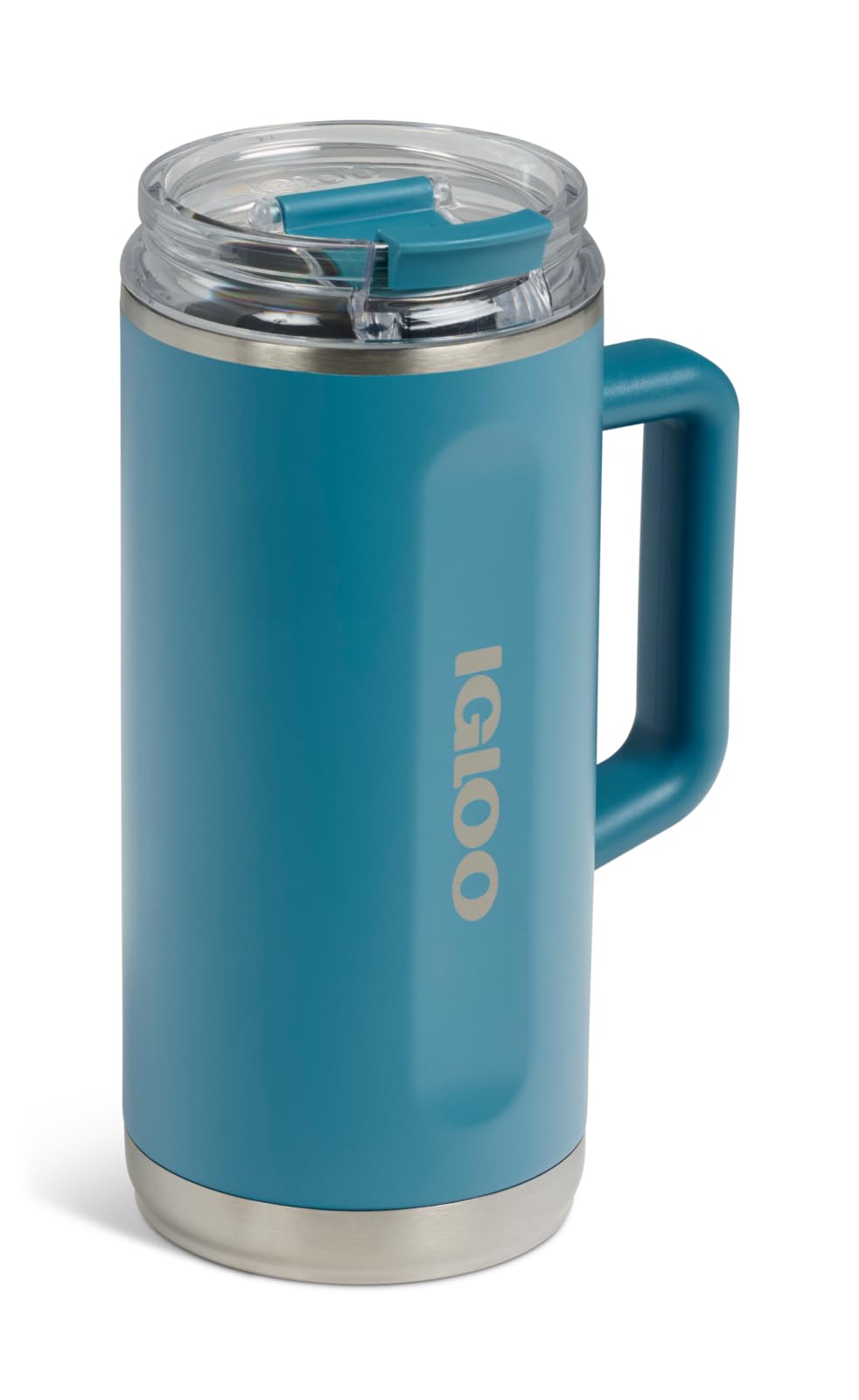 Igloo, 36 oz Tumbler with Handle, Reusable Travel Mug, Stainless Steel Insulated Hydration Cup for Hot & Cold Beverages, Modern Blue