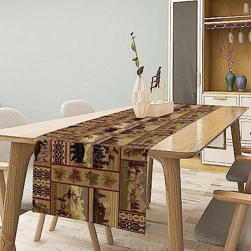 13x36in Retro Rustic Table Runner – Farmhouse Decor, JESTRONRY 13x36in (Retro Rustic-11) Linen Cotton