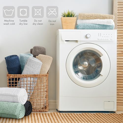 Madison Park Splendor Reversible 100% Cotton Bath Rug, 21x34 White