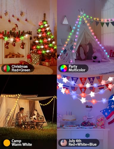 Smart Star Fairy Lights - 33ft 66 LED Color Changing String Lights