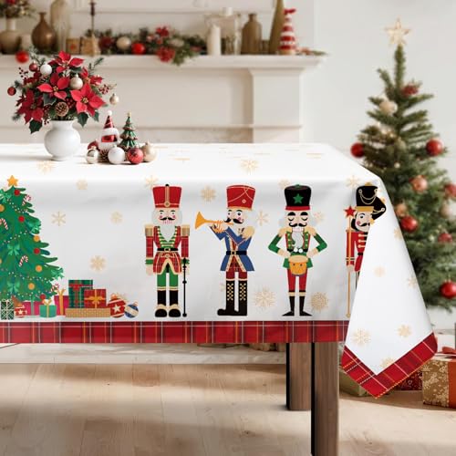 Arquiel Nutcracker 02 Christmas Tablecloth 60x84 Inches Red Holiday Decor