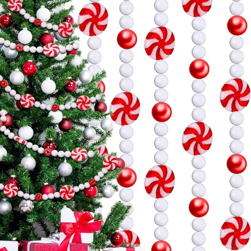 Gerrii 108 Ft Christmas Candy Cane Garland - Holiday Decorative String