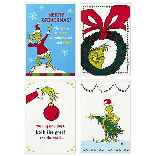 Hallmark Grinch Christmas Cards Boxed Assortment – 24 Envelopes Included