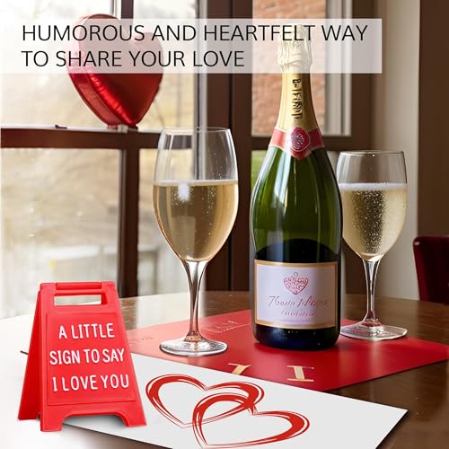 I Love You Romantic Desk Sign – Freestanding Keepsake Gift for Anniversaries