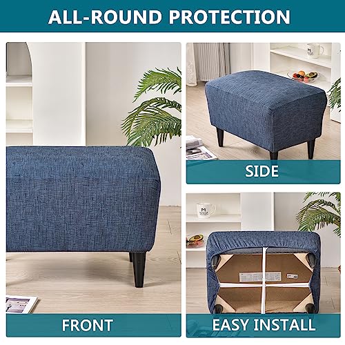 Stretch Ottoman Cover for Rectangular Footrest - Large Size