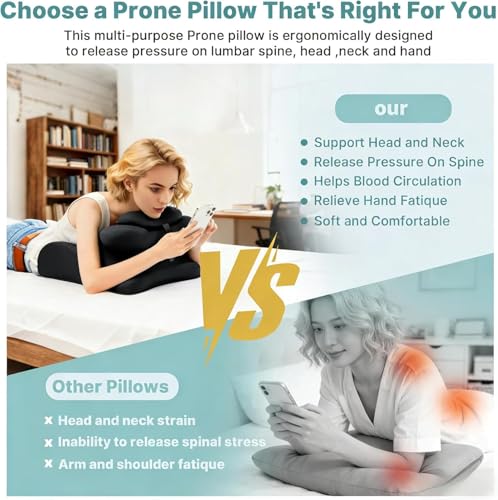 Ergonomic 27° Memory Foam Wedge Pillow for Back Support