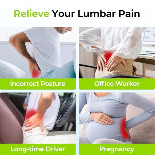 Ergonomic Lumbar Support Pillow for Office Chair - Memory Foam