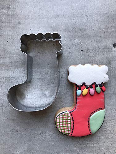 LILIAO Christmas Stocking Cookie Cutter - 2.7 x 3.7 inches, Food-Grade Steel