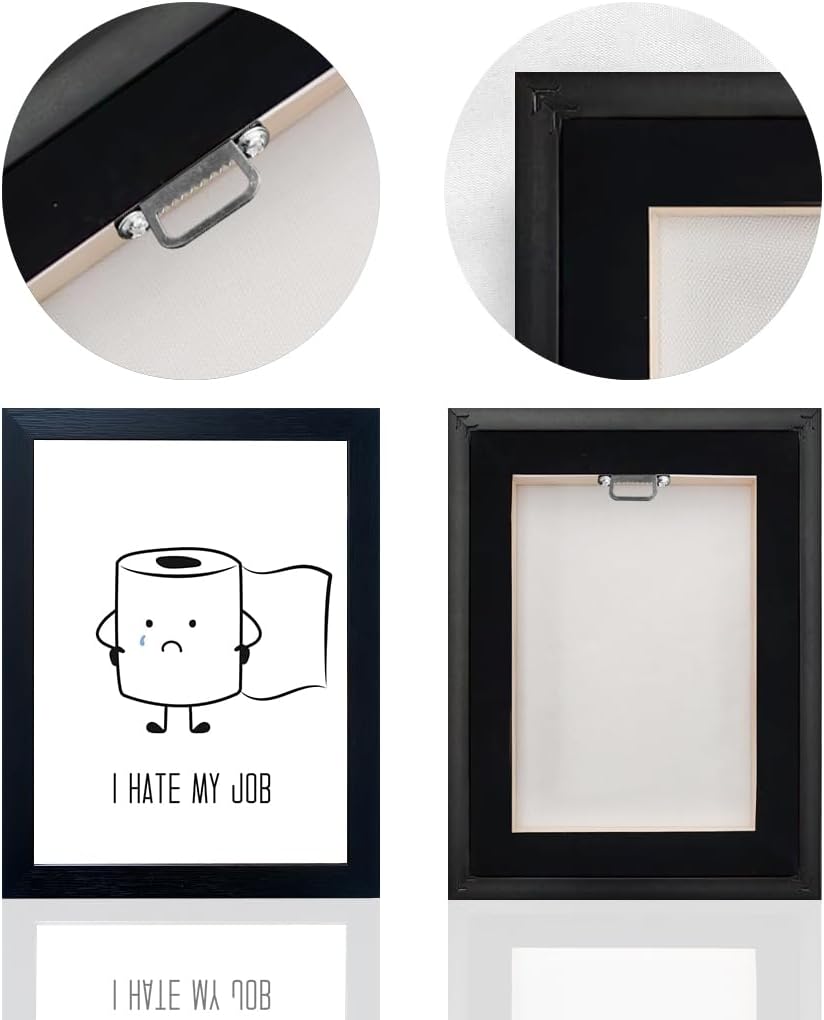 Regine Switzerland Black and White Bathroom Wall Art - Humorous Toilet Paper Canvas Print