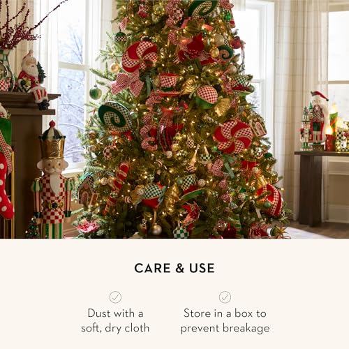 MacKenzie-Childs Check It Out Red Capiz Star Ornament – Set of 1