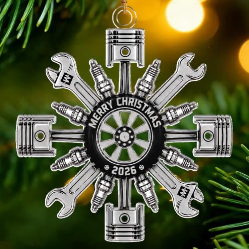 WITTSPOT Mechanic Christmas Tree Ornament - Tool, Mens Gift, Car Decor, Variation 01