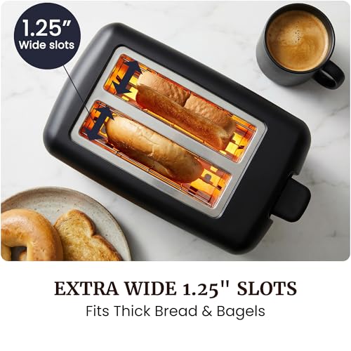 2-Slice Cool-Touch Toaster with Extra-Wide 1.25" Slots & 6 Browning Levels