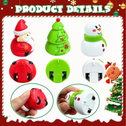 Baaxxango 30 Pcs Christmas Pull Back Cars Toys Mini Vehicles Party Favors Gifts