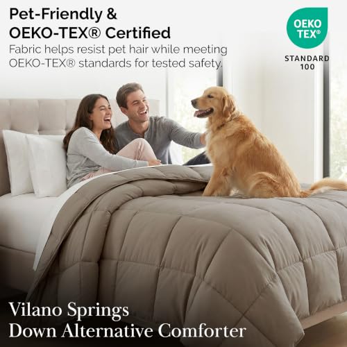 Oversized King Down Alternative Comforter - Dark Taupe, All Season