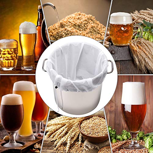 Reusable Brew Bags 3-Pack 26"x22" Fine Mesh Strainer for Beer and Wine