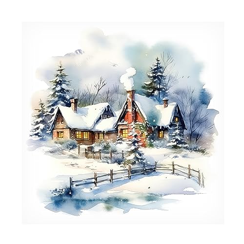 Trademark Fine Art 24x24 In The Golden Valley 'Christmas At Home' Canvas Wall Art