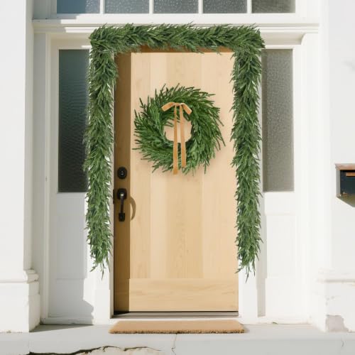 Cherica 1 Pcs 9 Ft Christmas Norfolk Pine Garland with Lights - Holiday Decor