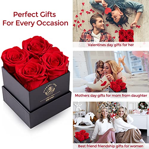 Preserved Real Rose in Gift Box - Long-Lasting Eternal Flower for Her