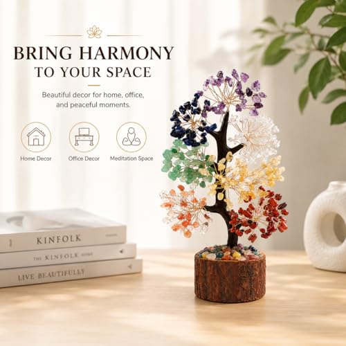 7 Chakra Crystal Tree of Life - Handmade Natural Healing Decor