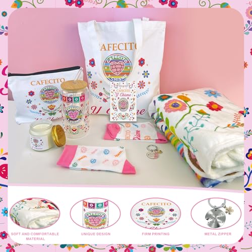Cafecito Y Chisme Gift Set for Women – Colorful 8-Piece Gift Basket by Jiytivity