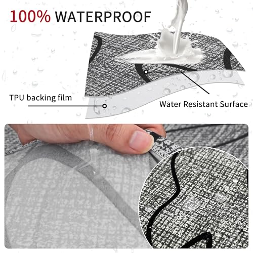 Waterproof Rectangle Bar Stool Covers - Set of 4 Stretchable Washable Seat Covers