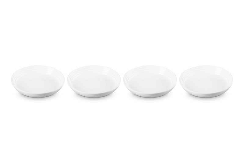 Le Creuset Stoneware Set of 4 Pasta Bowls, 8.5" each, White