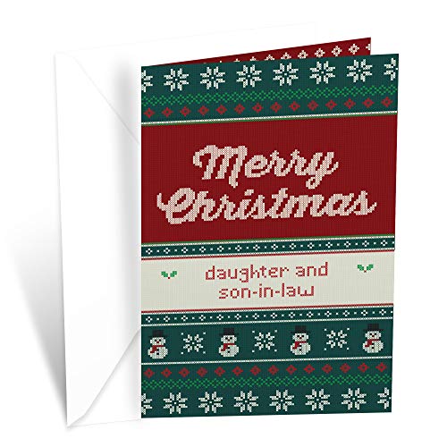 Christmas Card for Daughter and Son-in-Law - Made in USA Eco-Friendly Thick Card Stock