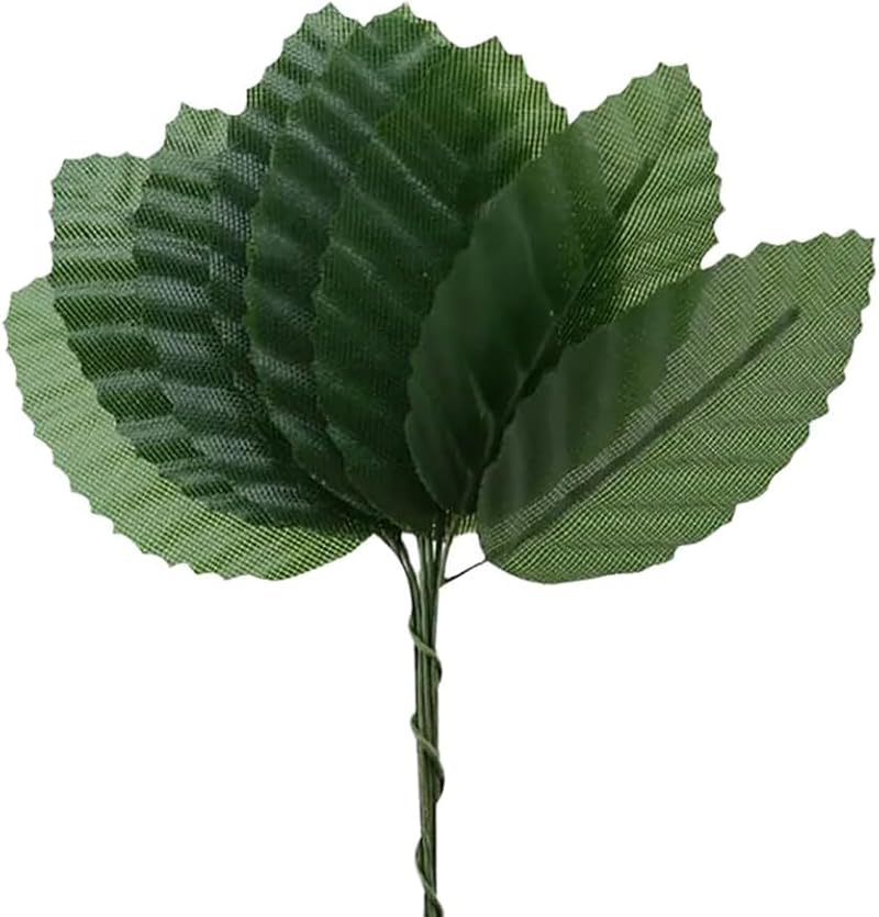 Veloshine 10Pcs Artificial Leaves with Bendable Stems for DIY Wreaths & Decor