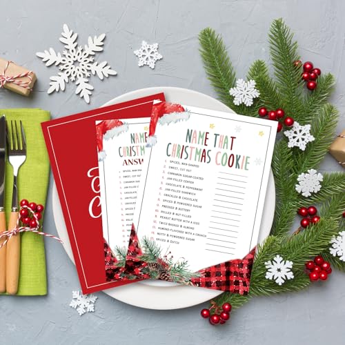 Name That Christmas Cookie 30 Card Party Game by QWYBP, Variation: THIS listing: Name That Christmas Cookie