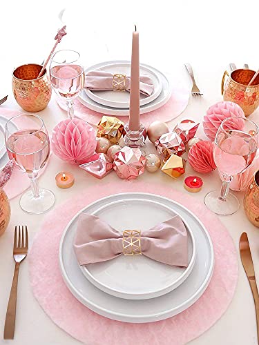 24 Pack Gold Round Metal Napkin Rings - Elegant Table Decor for Weddings & Holidays