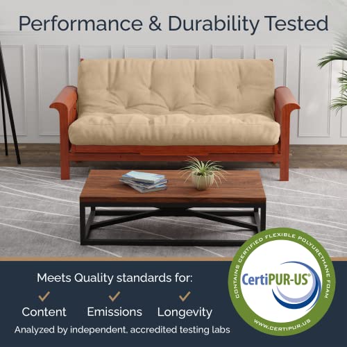 10-Inch Full Size Futon Mattress, Pocket Coil Foam Bed for Sofa Frame