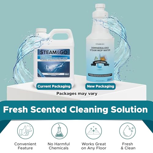 Demineralized Steam Mop Water Solution - Clean Ocean Scent, 32 oz