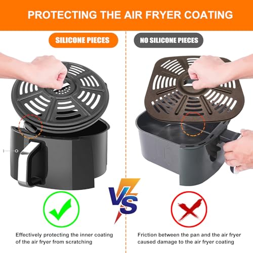 8.2-Inch Round Air Fryer Grill Pan Replacement Non-Stick Crisper Tray