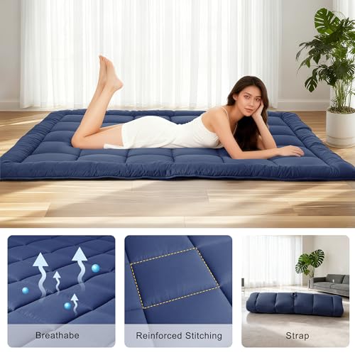 Twin Size Japanese Floor Futon Mattress - 5-Layer Foldable Sleeping Pad