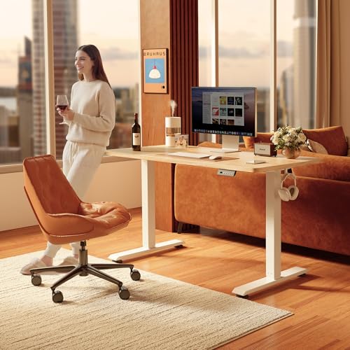 Electric Height Adjustable Standing Desk - 48 x 24 Inch Home Office Desk